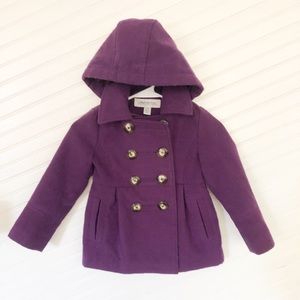 Girls London Fog wool coat with hood